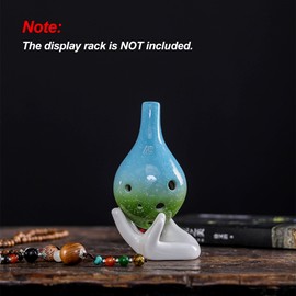 6 Holes Ceramic Ocarina Alto C Simple Starry Style Musical Instrument with Lanyard Music Score for Music Lover and Learner