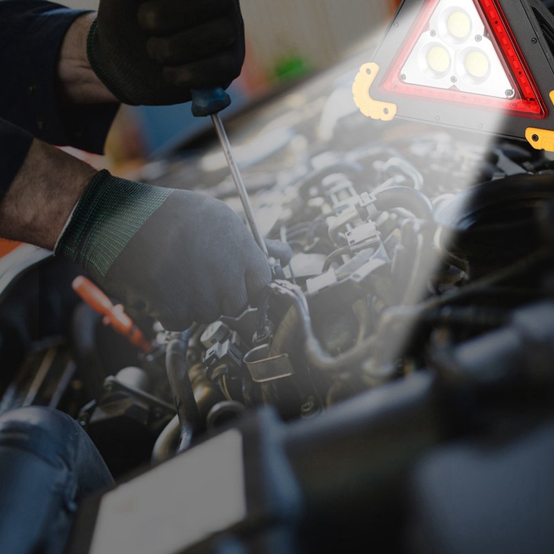 Car Warning Triangular Lamp Emergency Safety Lamp 6500K 10W IP67