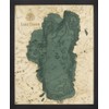 Lake Tahoe 3-D Nautical Wood Chart, 16" x 20"