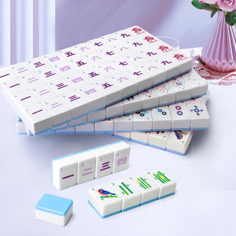 160 Pcs American Mahjong Set, 1.2 x 0.8 Inches MahJong