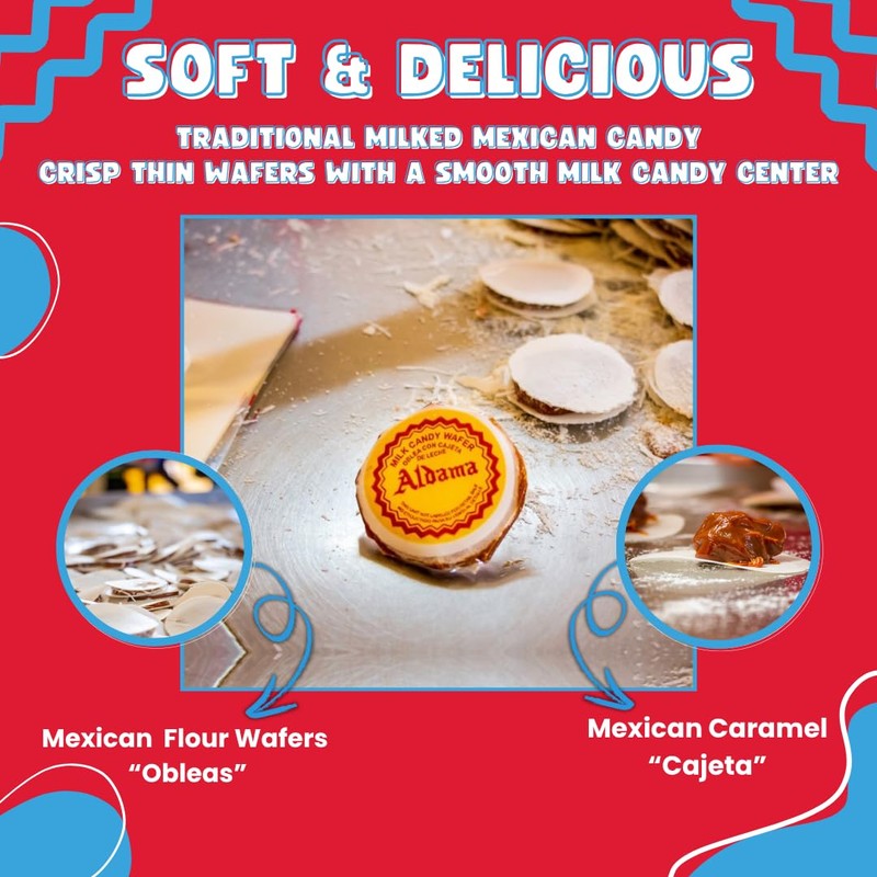 ALDAMA Mini Obleas Milk Candy Wafers – Traditional Mexican Cajeta