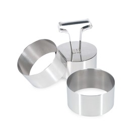 INOXPRAN Stainless Steel Cookie Cutters Set of 3 Round inoxydable-8 x 8 cm x 4 cm