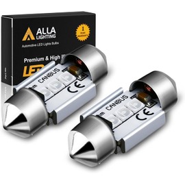 Alla Lighting 31mm DE3021 DE3022 7065 CAN-Bus LED Festoon Bulbs, Green Interior Dome, Map, Trunk, Step Courtesy Lights Lamps