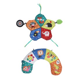 U Shape Baby Pillow Soft Support Multi Functional Head Up Training U Shape Pillow for Children Floral