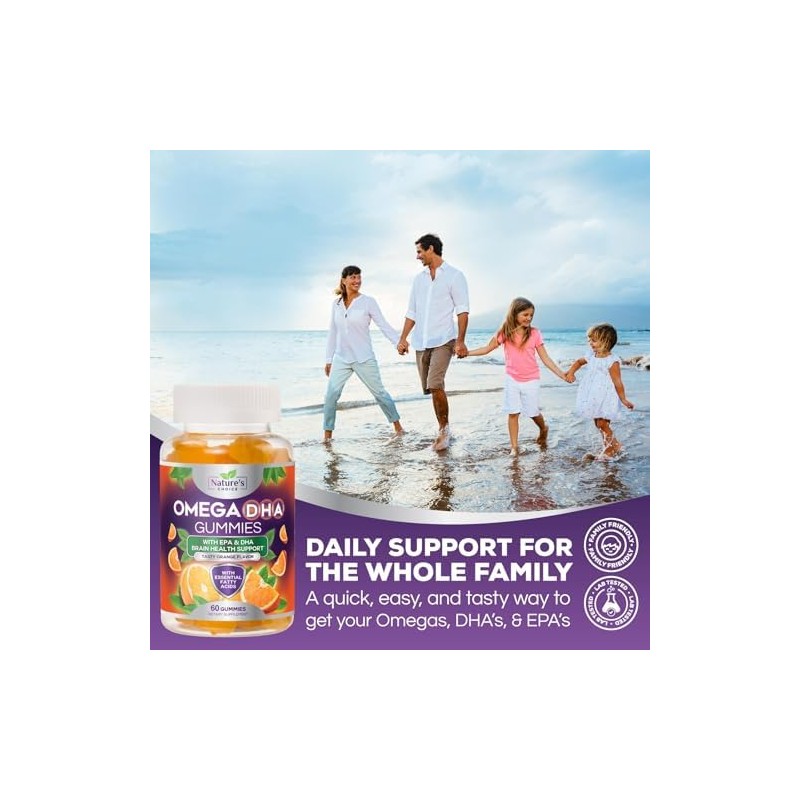 Omega 3 Fish Oil Gummies, Extra Strength Omega 3s with