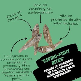 Premios Saludables para Perro De Pescado Y Espirulina 100g
