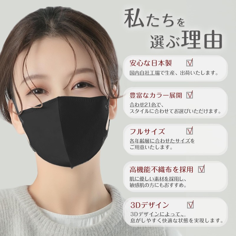 GINZA STYLE Mask, Small, 3D Mask, Non-Woven Fabric, 3D, Made