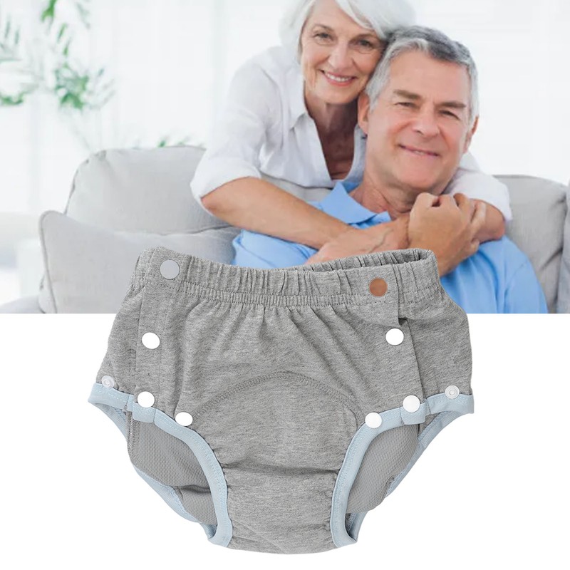 Adult Cloth Diaper Underwear Pure Cotton Washable Leak Proof Incontinence