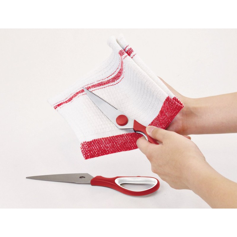 Pearl Metal C-8578 NEW Pastime Cooking Kitchen Scissors, Red