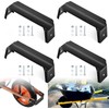 4 Pcs Black Steel Wheelbarrow Heavy Duty Axle Bracket, Wheelbarrow