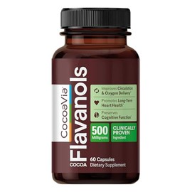 CocoaVia Brain & Heart Supplement, Vegetarian Capsules, 450mg Cocoa Flavanols, 30-day supply