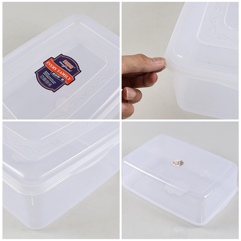 Jnktka 11 Quart Clear Plastic Storage Bins, Storage Container Box