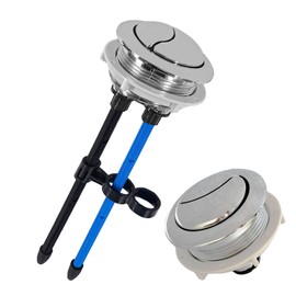 1.89in/48mm Toilet Tank Button Thread Diameter Toilet Push Button,Adjustable Dual Push Flushing Button Replacement Compatible with Glacier Bay Aquasource TOTO, American Standard,Geberit