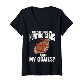 Womens Quail Hunter Bird Hunting Supplies for Quail Hunting Season V-Neck T-Shirt