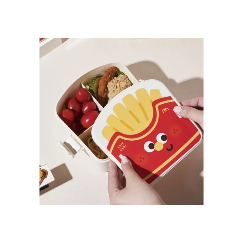 24x7 Topper Box Lunch De Figuras Grande + Palillos Figuras