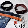 Naru Genuine Tochigi Leather Belt, Men's, Business, Casual Suit, Gentleman's