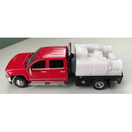 Handmade 3D Print Add on 1/64 Fire Truck Brush Bed Set for Greenlight Tradesman, Service - Brush Fire Modular Set - Red Color