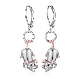 TALYKONG Opossum Earrings for Women Opossum Dangle Earrings Possum Gifts Jewelry for Women