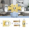 Coolnews Gold Glass Door Knobs with Lock - Satin Brass