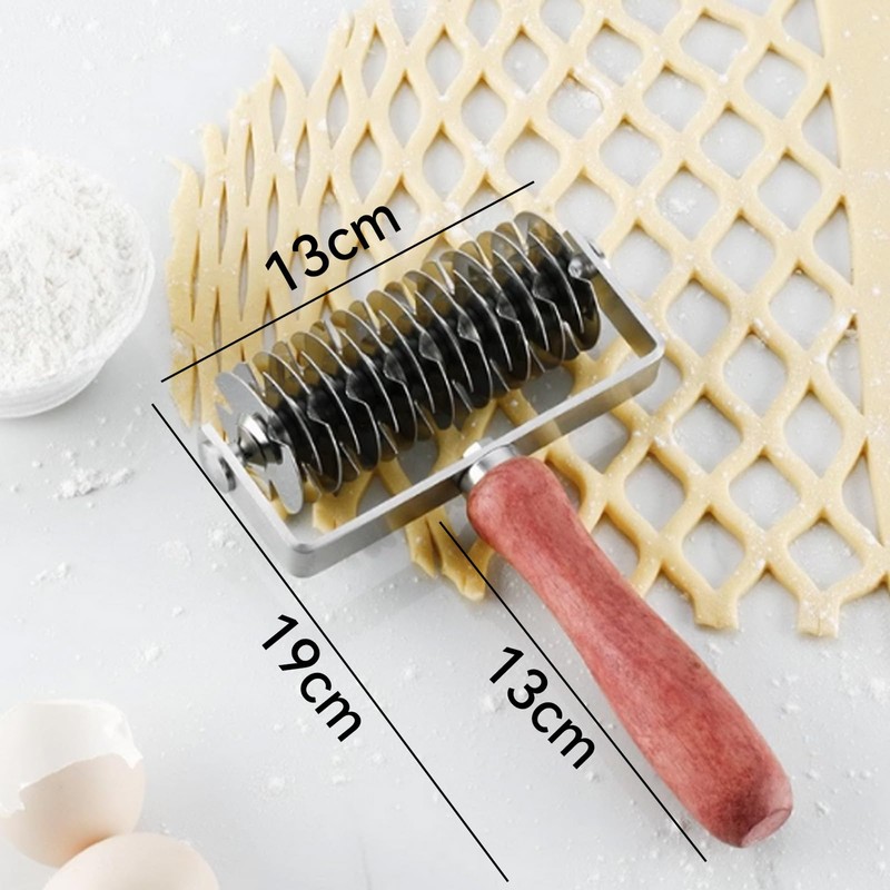 Wjelet Pastry Lattice Roller Cutter, Lattice Pastry Cutter, Stainless Steel