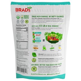 Brad's Plant Based Organic Crunchy Kale, Radical Ranch with Probiotics, 3 Count
