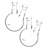 QWORK 500ml Glass 2-Neck Round Bottom Flask with 24/40 Center