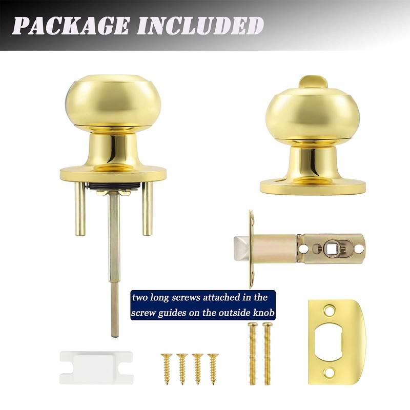 Probrico Privacy Door Knobs Lock Interior Bedroom Bathroom Door Handle