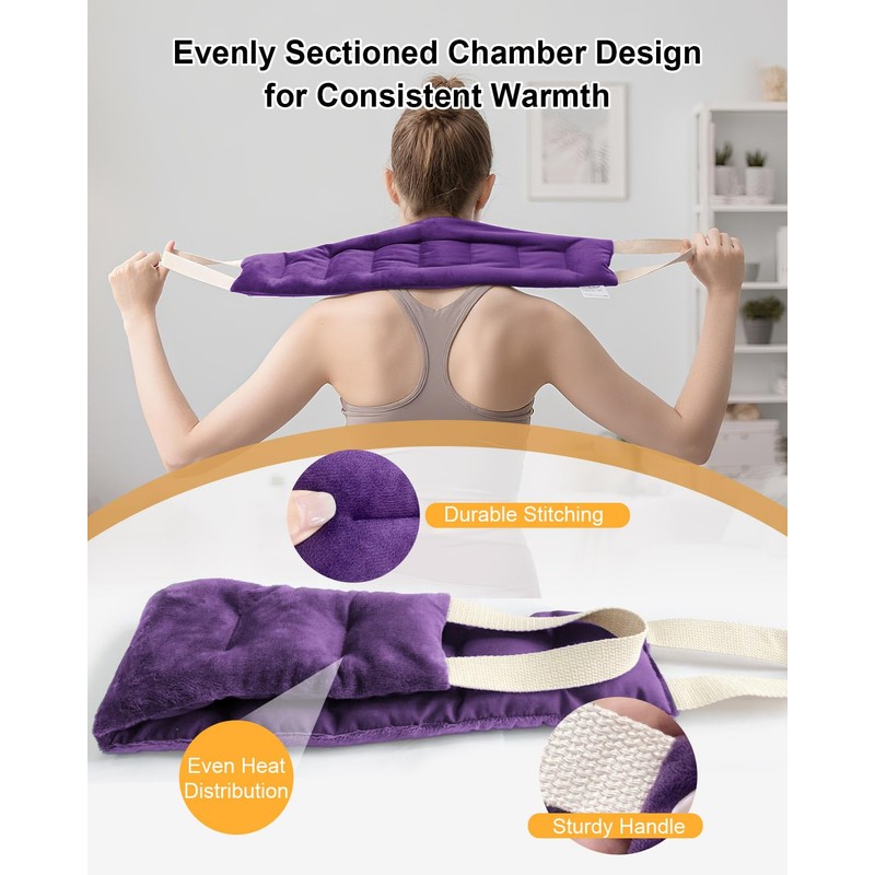 Heating Pad Microwavable for Neck Shoulders Back with Handles, Magic
