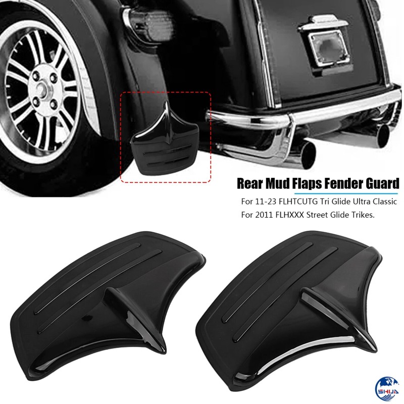 Unbranded Rear Mud Flaps Fender Guard Kit For Harley Tri