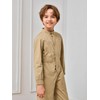 Haloumoning Kids Coveralls Boys Long Sleeve Jumpsuit Zip Up Flight