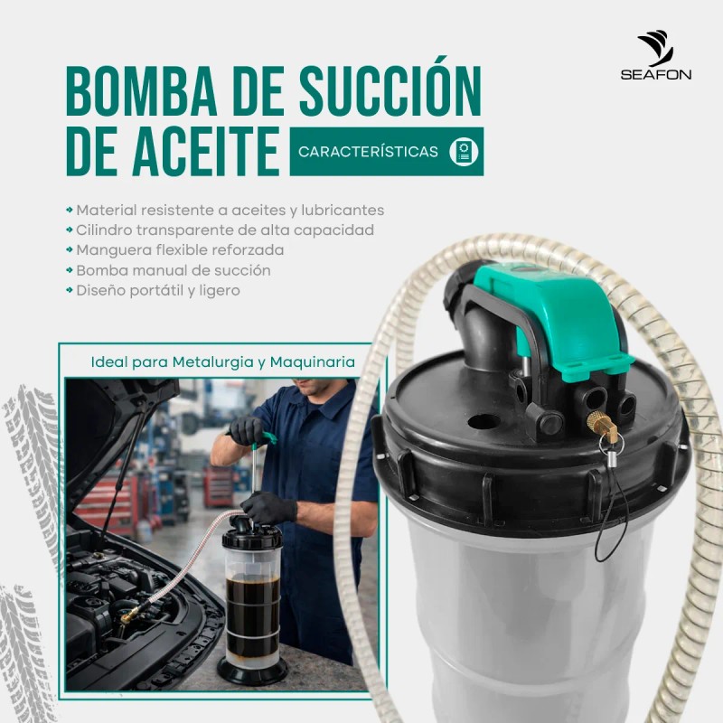 Bomba Extracción Succión Aceite Uso Automotriz Industrial
