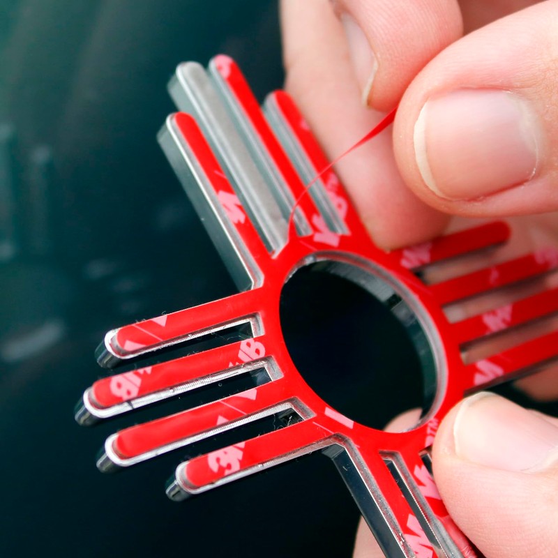 Zia New Mexico Symbol Chrome Auto Emblem (ABS)