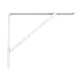Amig - Bracket for Wall Shelves - Metal Bracket for Shelves - Angle for Shelves - Shelf Support - Steel - White - Dimensions: 200x150 mm - Maximum Recommended Weight: 225 kg