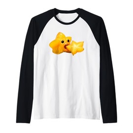 Niche Fruits Funny Starfruit Monster Brainrot Surreal Raglan Baseball Tee