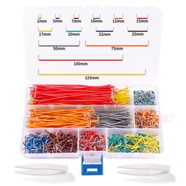 VooGenzek 840 PCS U-Shape Jumper Wires, 14 Lengths Assorted Jumper Wire, Solderless Flexible Breadboard Jumper Cable, Breadboard Jumper Wire Cable, with 2 PCS Tweezer, for Prototyping Breadboard