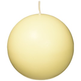 Zest Candle 6-Piece Ball Candles, 3-Inch, Ivory