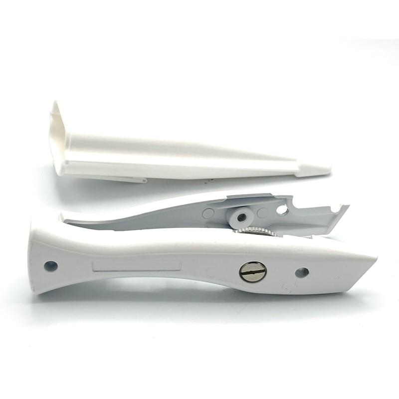 CCA White Carpet cutter tool with matching white holder for