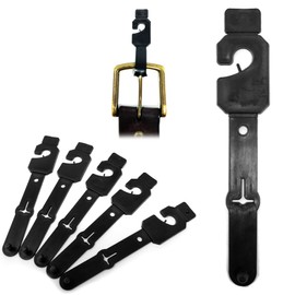 Black Belt Hangers for Retail - Economic Plastic Belt Hooks - 100 Pack