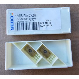 SECO 2-SECO Carbide Thread Mill Inserts 17NMS12UN, Grade CP500 **NEW**