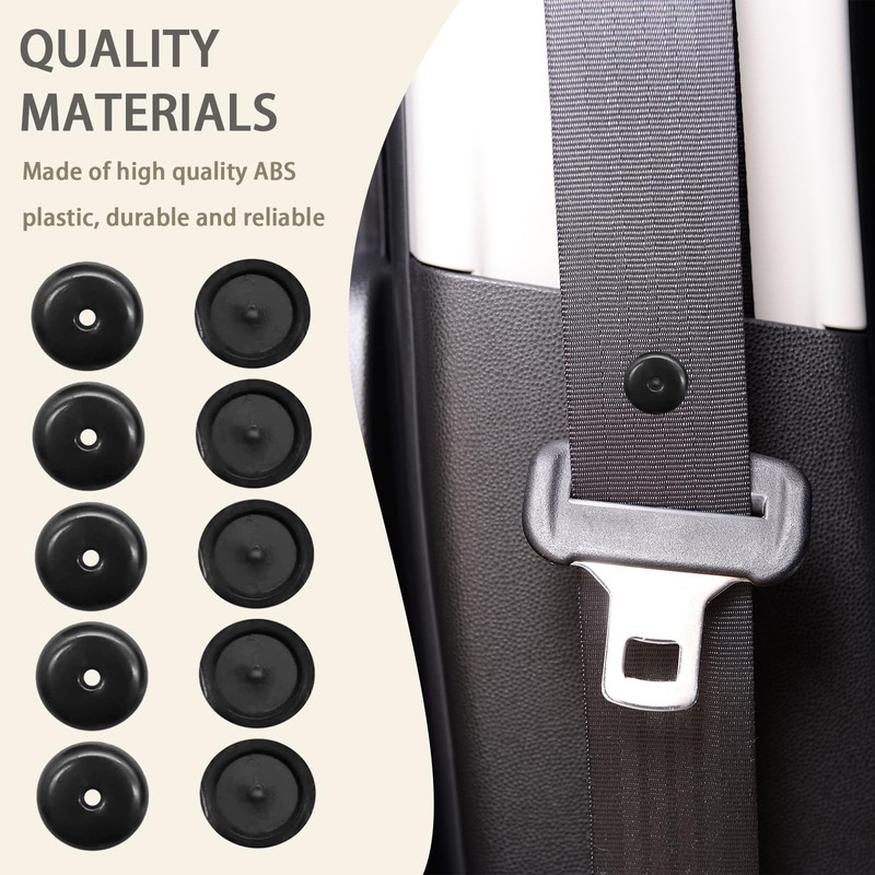 5 Sets Universal Seatbelt Stopper Kit, Snap-on Seat Belt Button