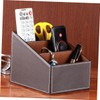 STOBOK Pu Leather Remote Control and Cd Organizer Caddy Holder