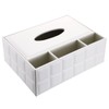 BTSKY PU Leather Household Office Rectangular Tissue Box with Remote