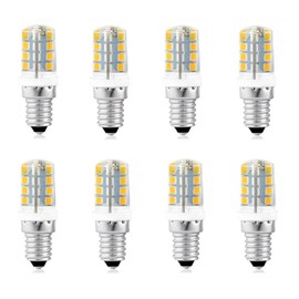 E14 LED Light Bulbs 3W(Equivalent 25W Halogen Bulb Replacement) Silicone Warm White 3000K LED Corn Bulbs,E14 Candelabra Base,32 LED 2835SMD,AC110-120V,Pack of 8
