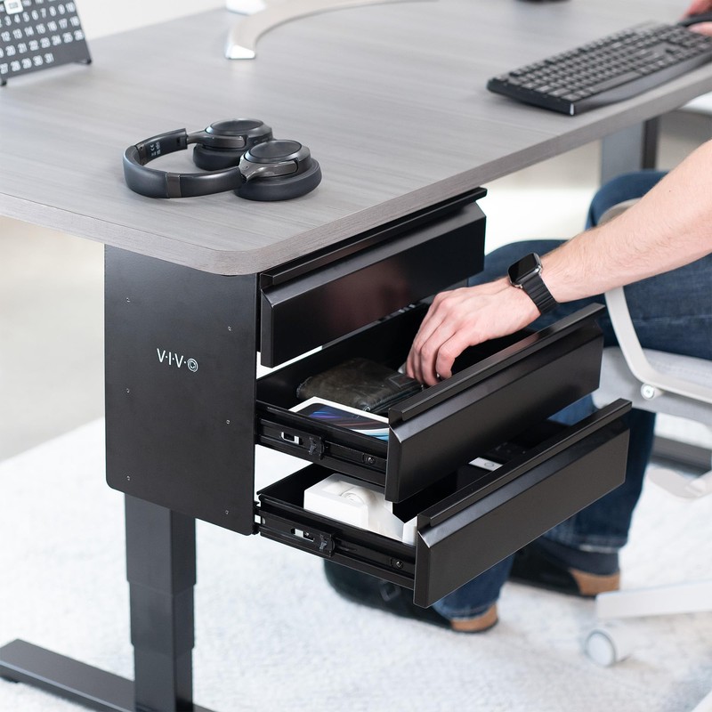 VIVO 16 in Slide Out Dual Tier Storage Drawer, Under
