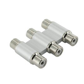 AV Cable 3 RCA Shielded Joiner Connector Adaptor Hi-Fi Home Theatre