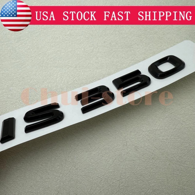 Gloss Black For 2014-2024 IS 350 IS350 Letter Trunk Lid
