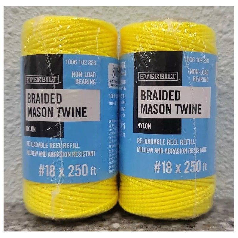 Everbilt (2 Pack) Everbilt Braided Nylon Mason Twine Yellow #18