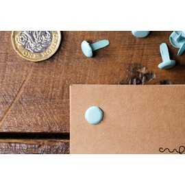 redchocol8® 100 x Pale Blue Paper Fastener Split Pins Binding Office Craft 15mm Long