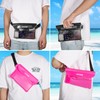 2-Pack Waterproof Pouch Bag with Waist Strap, Pink and black,