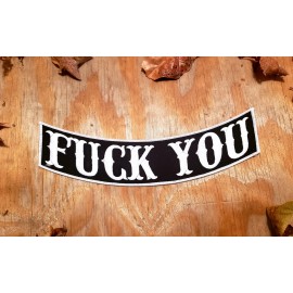 Unbranded F*** YOU BIKER ROCKER PATCH 12"X3" motorcycle jacket leather FITS harley USA